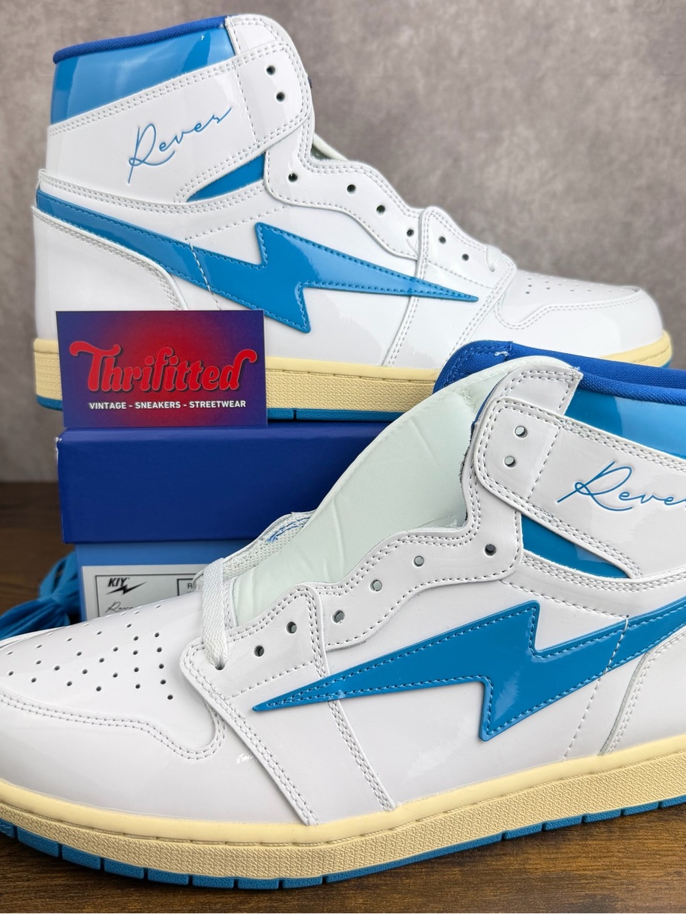 NEW Reves Paris x Air Kiy ‘85 High Kool Whip White Blue Size 13 Men’s Shoes Rare